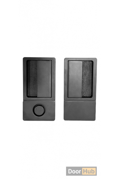 Recessed Door Handle Lock UAE – Matt Black Magnetic Lock for Wooden Doors